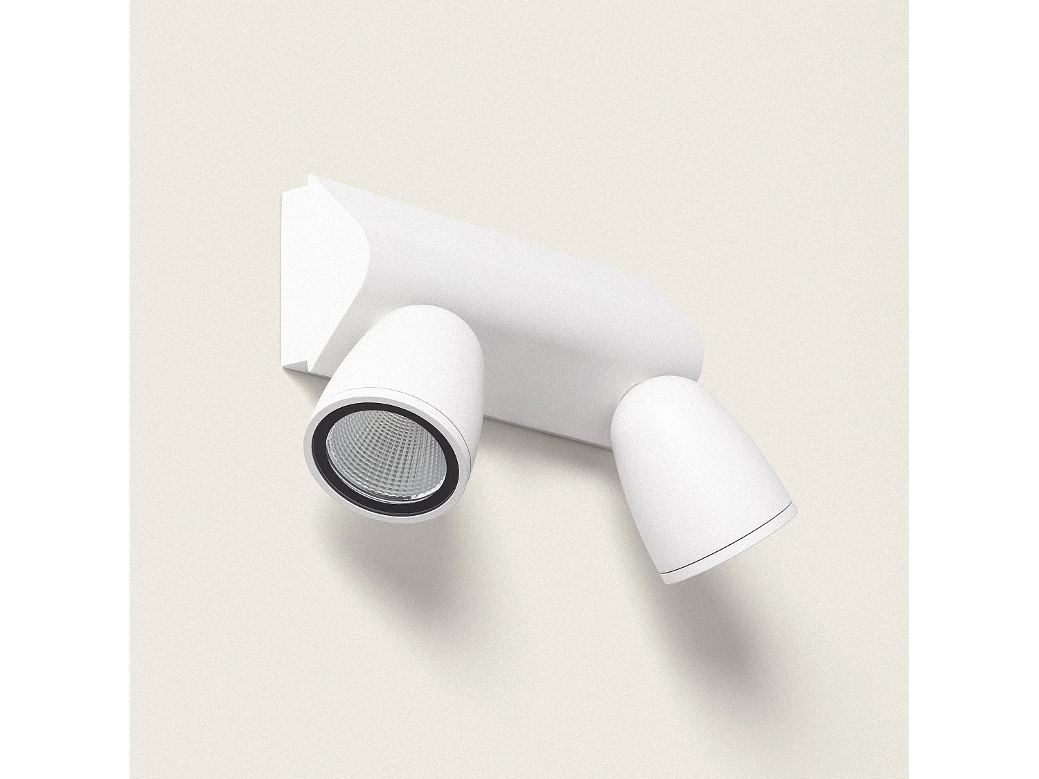 Aplique de Pared Exterior LED 12W Aluminio Abel Large Dos Focos Gris Oscuro