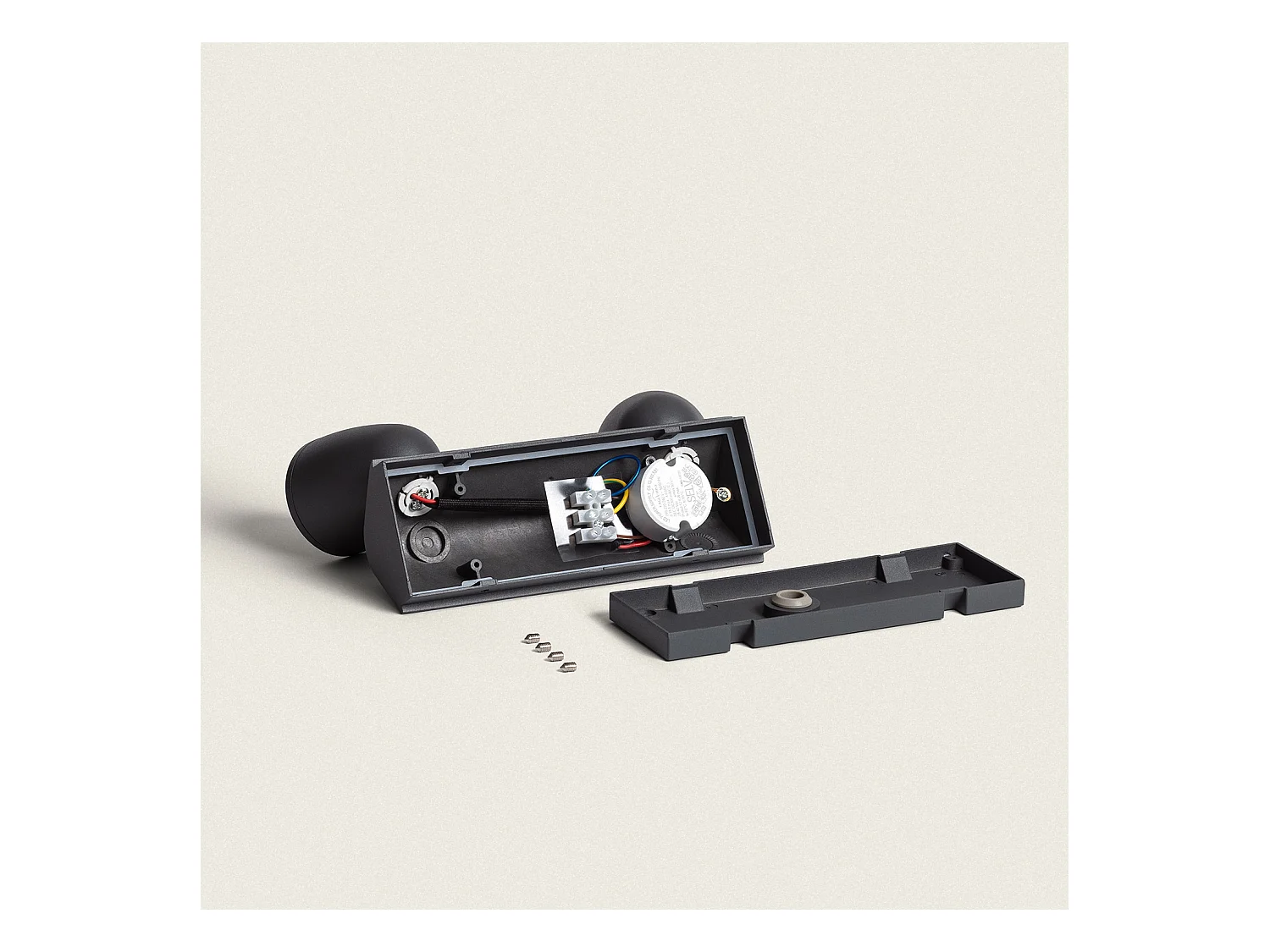 Aplique de Pared Exterior LED 12W Aluminio Abel Large Dos Focos Gris Oscuro