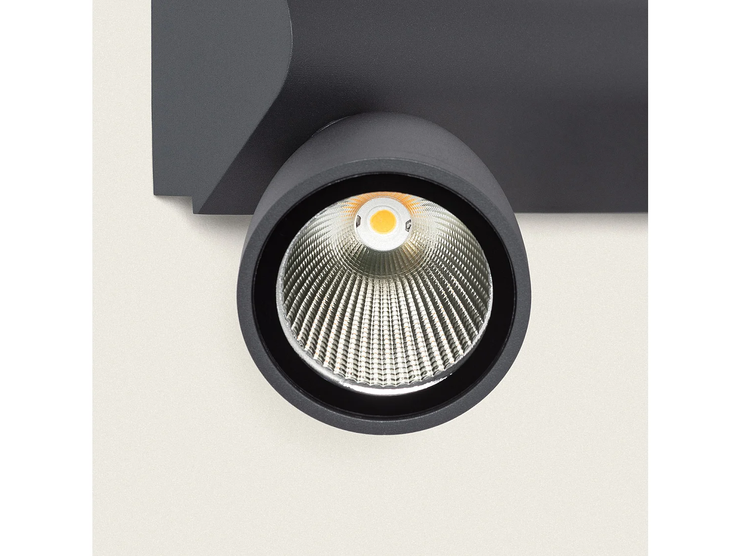 Applique Murale Extérieure LED 12W Aluminio Abel Large 2 Spots Gris foncé