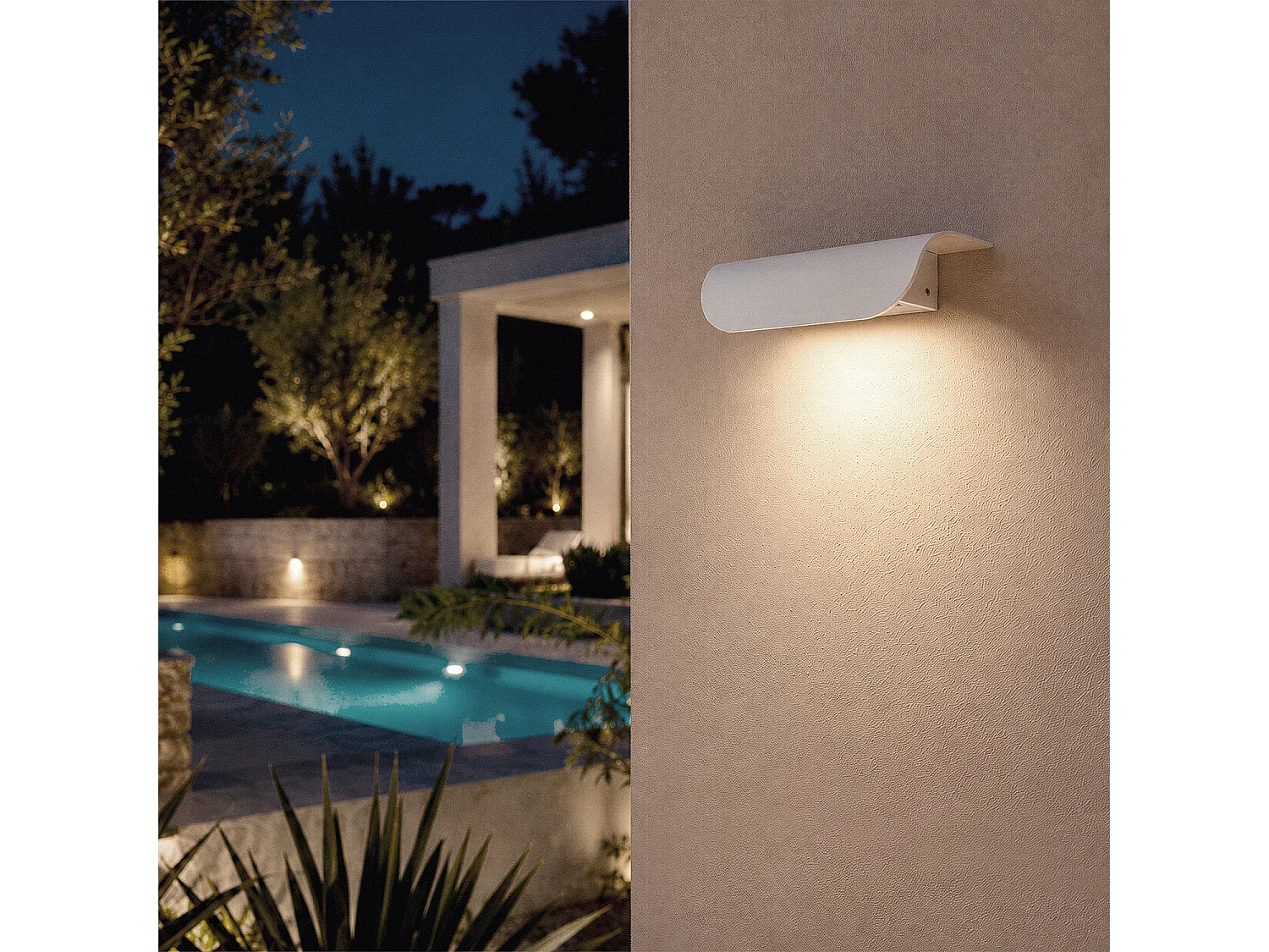 Applique da Parete per Esterni LED 12W Alluminio Agerato Bianco