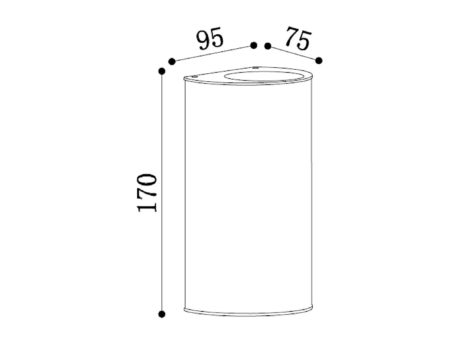 Aplique de Pared Exterior Doble Brong Negro