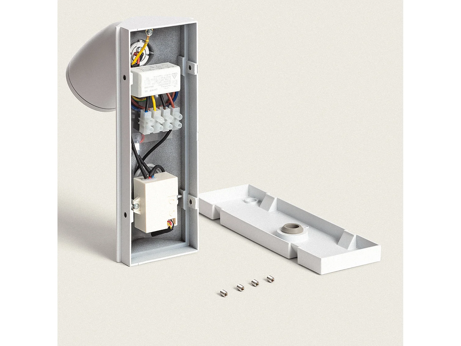 Applique Murale Extérieure LED 6W Aluminium avec Détecteur de Mouvement Abel Blanc