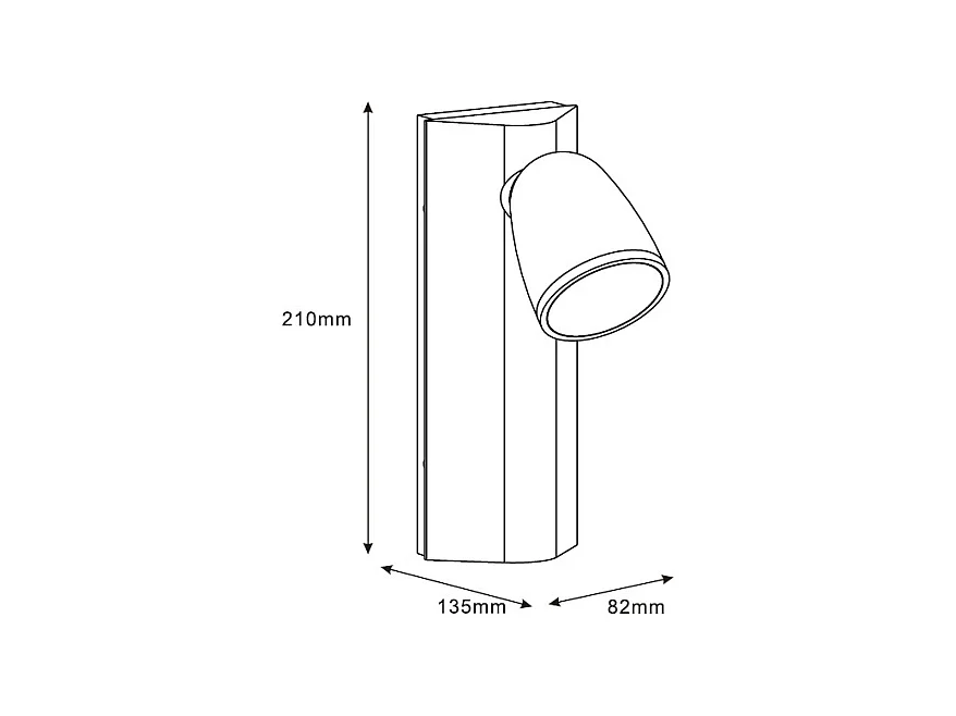 Aplique de Pared Exterior Aluminio Abel Negro