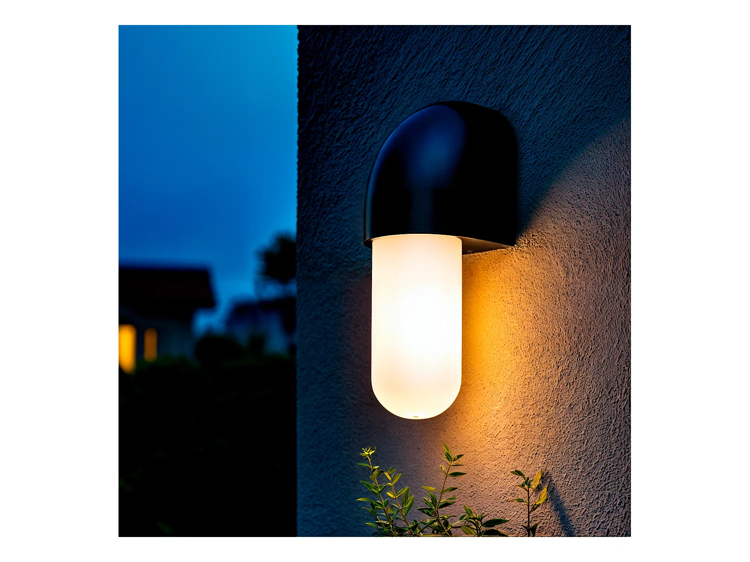 Applique da Parete per Esterni Alluminio Anturio Nero