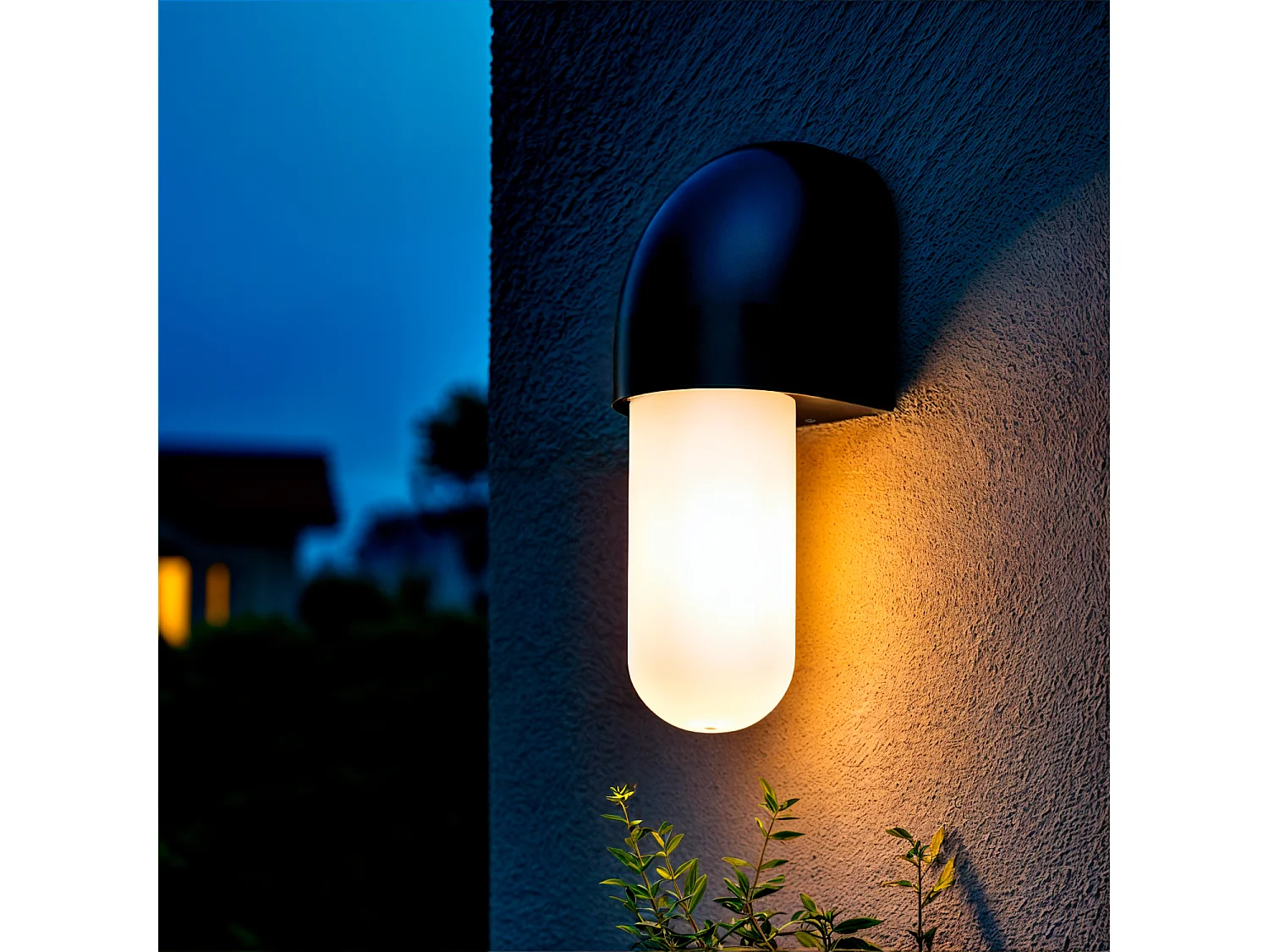 Applique da Parete per Esterni Alluminio Anturio Nero