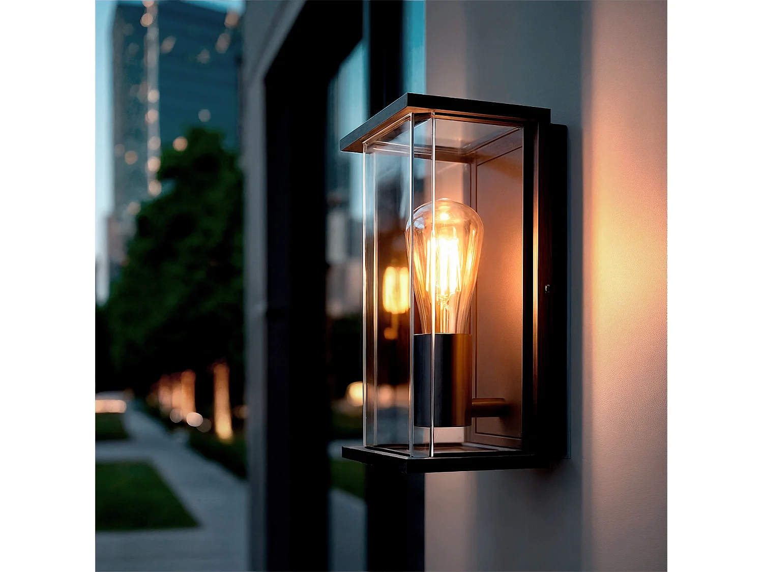 Applique Murale Extérieure Aluminium Gunza Noir