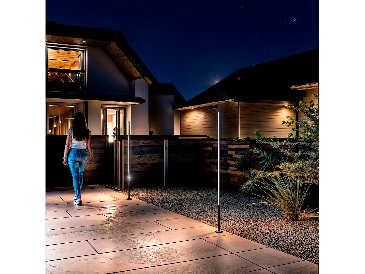 Baliza de Pie Exterior LED 12-24W 80-160 cm Superficie Calax 1600 mm