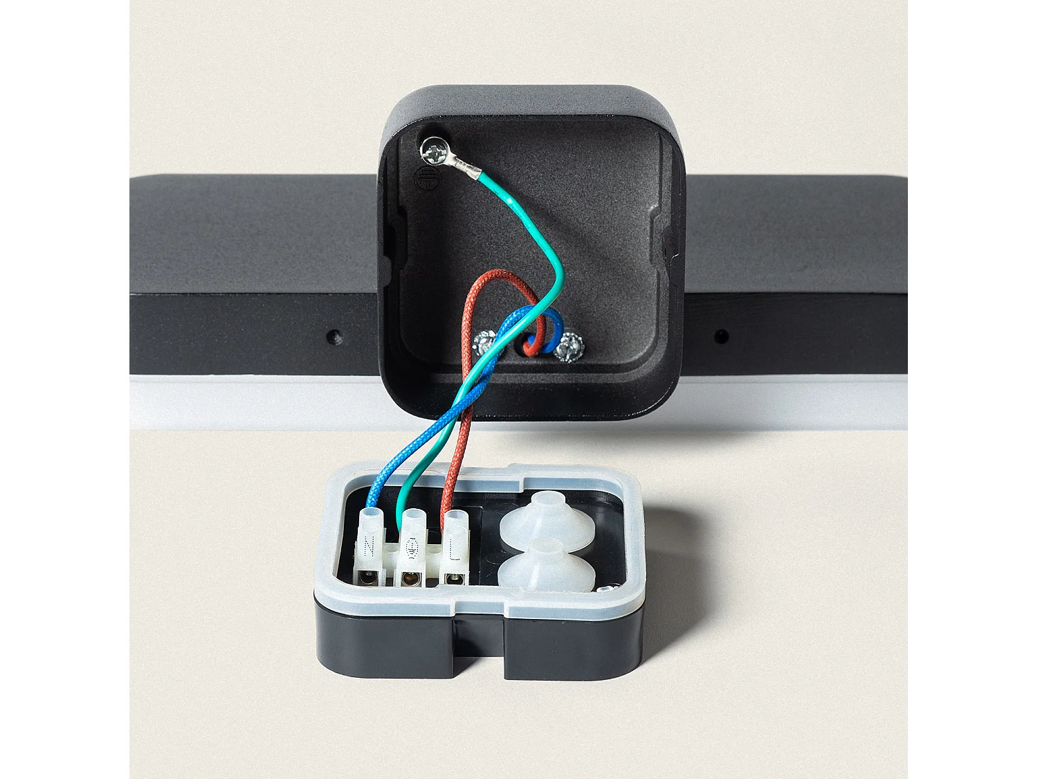 Applique Murale Extérieure LED 10W Éclairage Rectangulaire Noire Mirto Noir