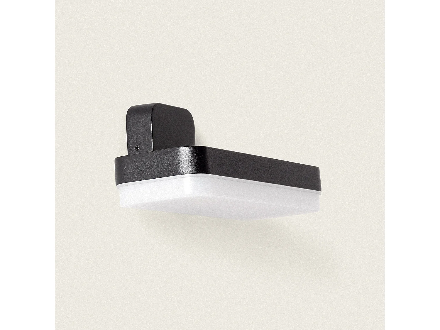 Aplique de Pared Exterior LED 10W Iluminación Rectangular Negro Mirto Negro