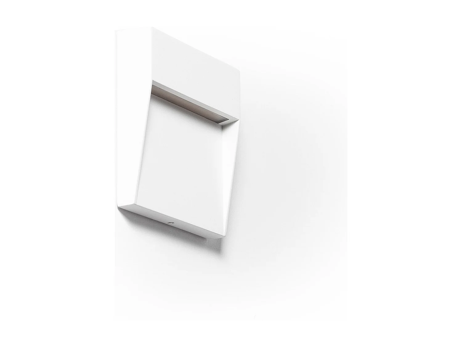 Balise Murale Extérieure LED 3W CCT Sélectionnable Aluminium Saillie Carrée Jade Blanc
