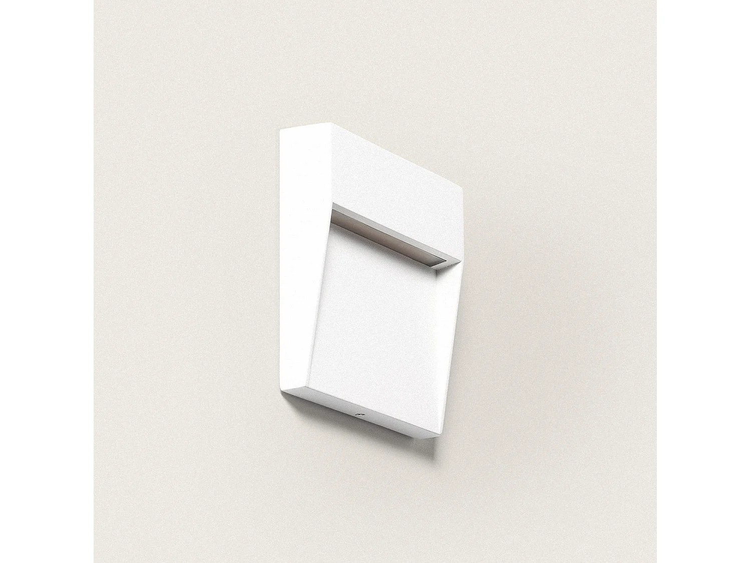Balise Murale Extérieure LED 3W CCT Sélectionnable Aluminium Saillie Carrée Jade Blanc