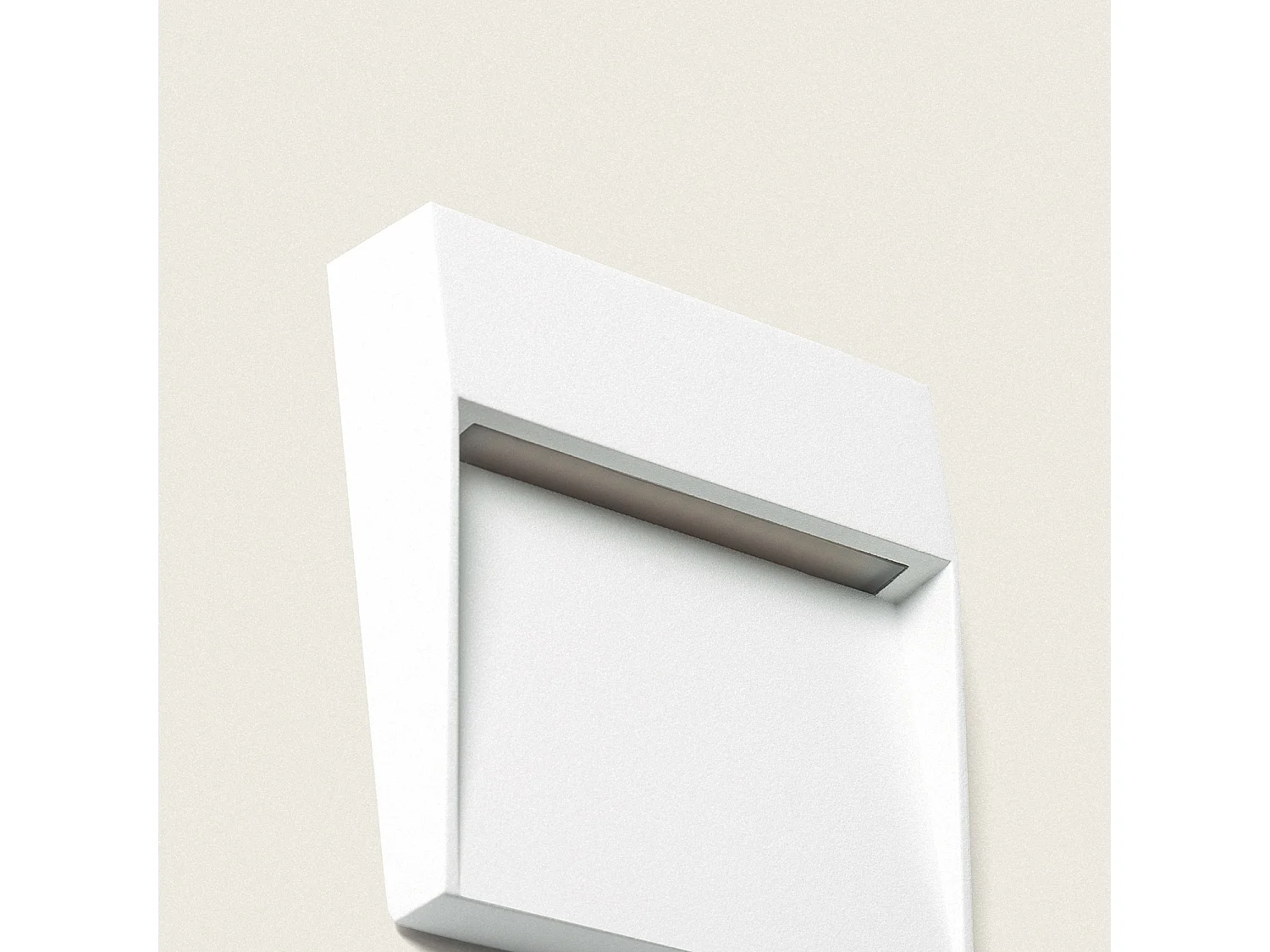 Balise Murale Extérieure LED 3W CCT Sélectionnable Aluminium Saillie Carrée Jade Blanc