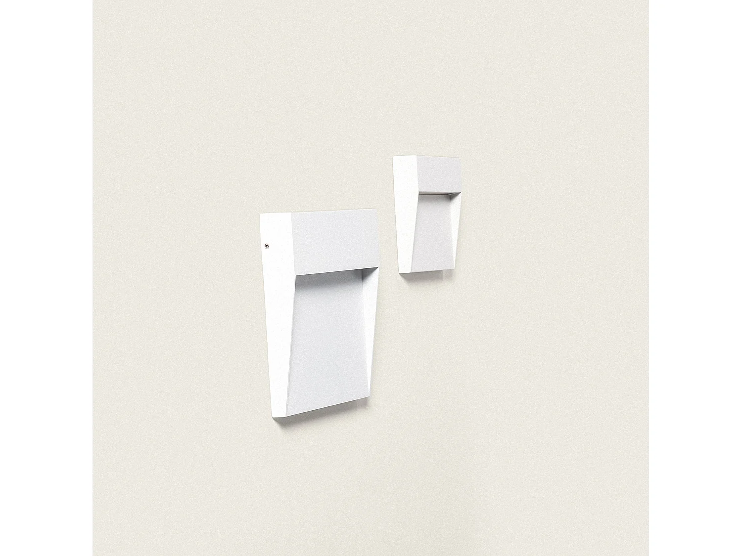 Balise Murale Extérieure LED 3W CCT Sélectionnable Aluminium Saillie Carrée Jade Blanc
