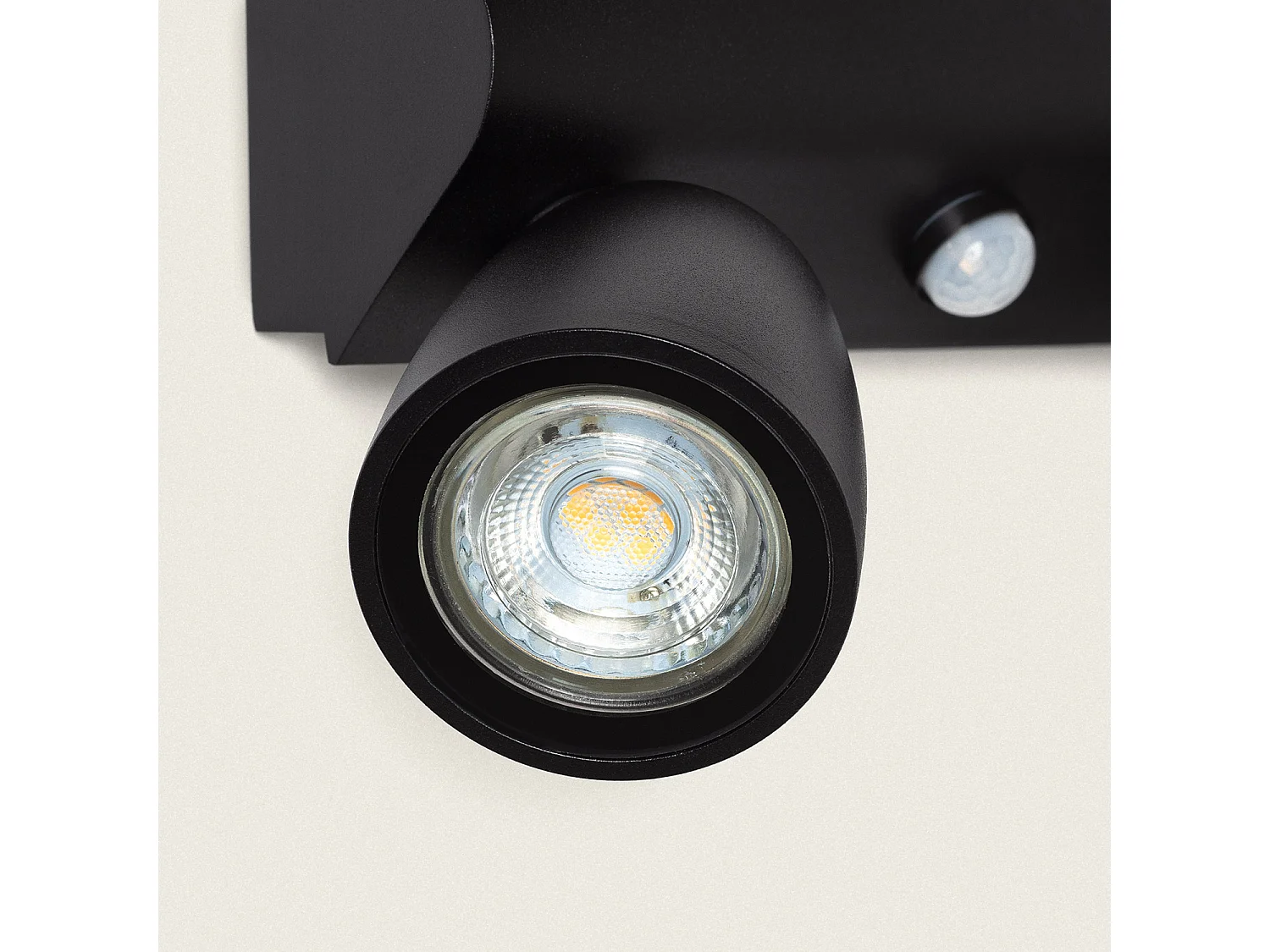 Aplique de Pared Exterior Aluminio con Detector de Movimiento Abel Large Dos Focos