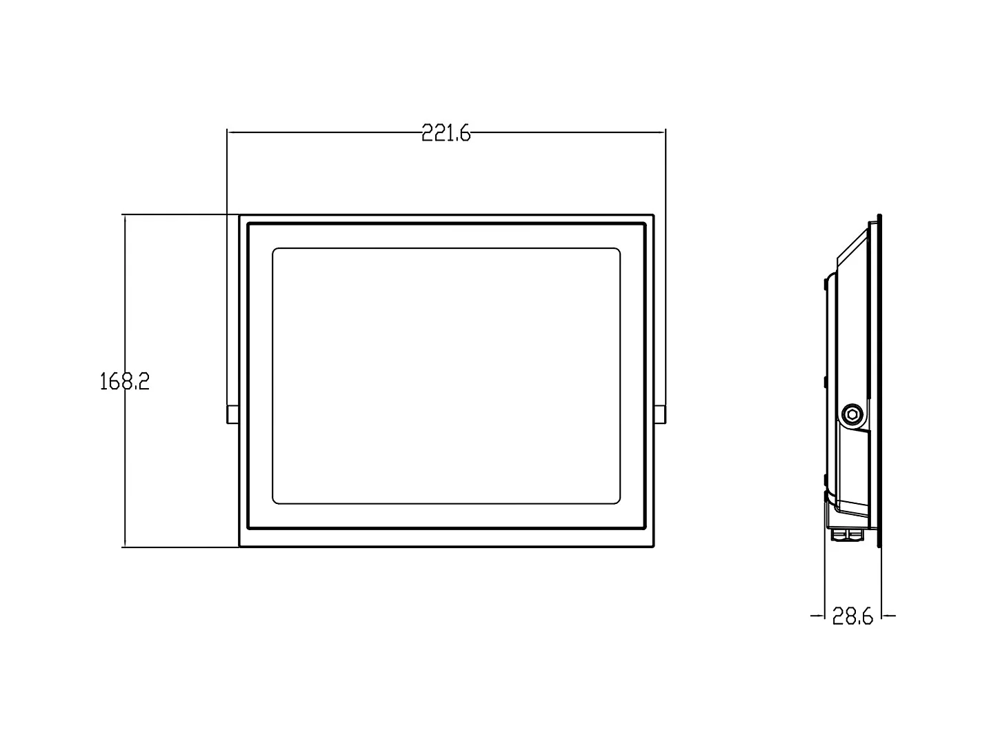 Proiettore LED 70W 120 lm/W IP65 S3 4000K No Bianco Bianco Naturale
