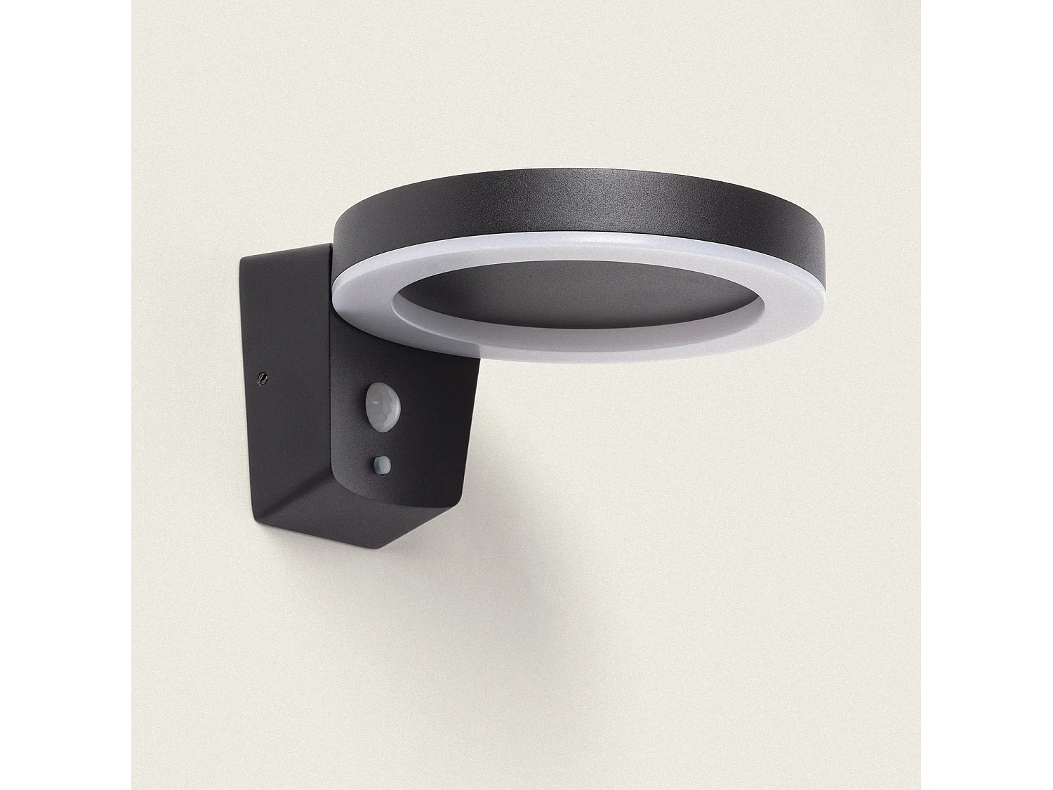 Applique Murale Extérieure Solaire LED 5W Aluminium avec Détecteur de Mouvement Aris Noir