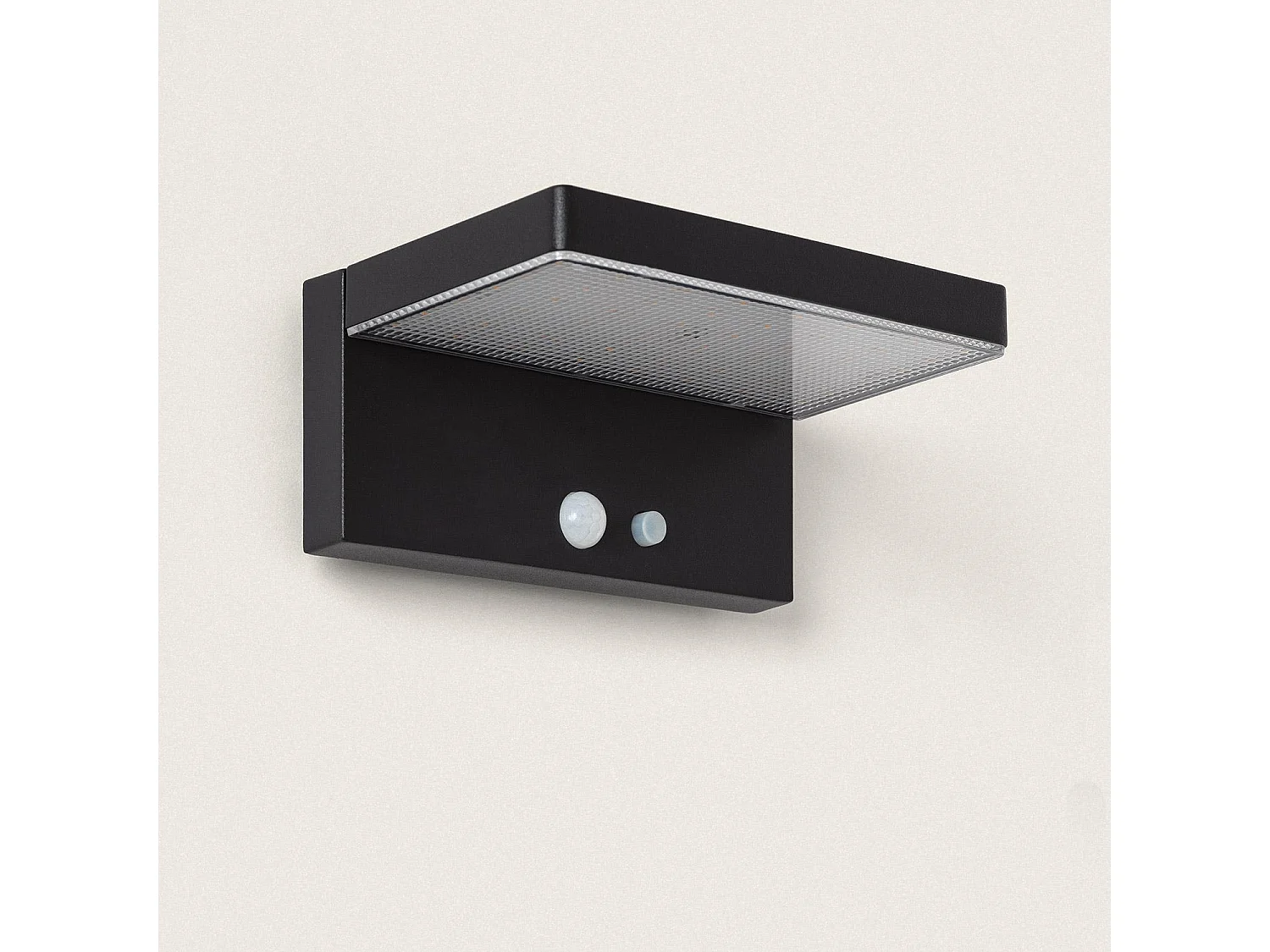 Applique da Parete per Esterni Solare LED 5W Alluminio con Sensore di Movimento Bran Nero