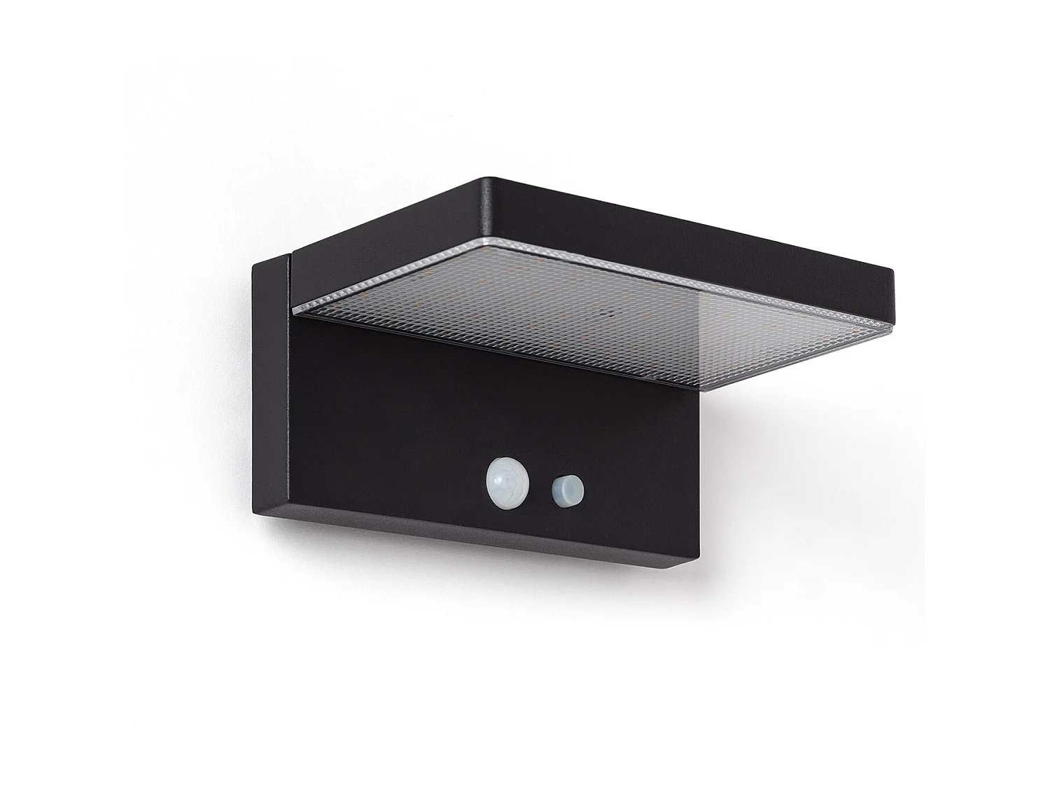 Applique da Parete per Esterni Solare LED 5W Alluminio con Sensore di Movimento Bran Nero