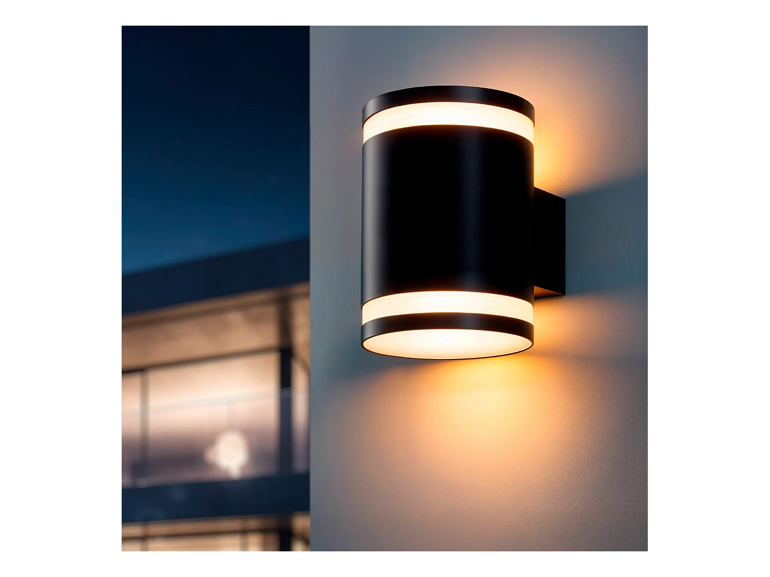 Aplique de Pared Exterior Solar LED Aluminio Gael Negro