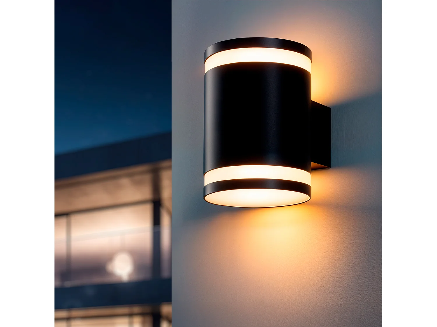 Aplique de Pared Exterior Solar LED Aluminio Gael Negro