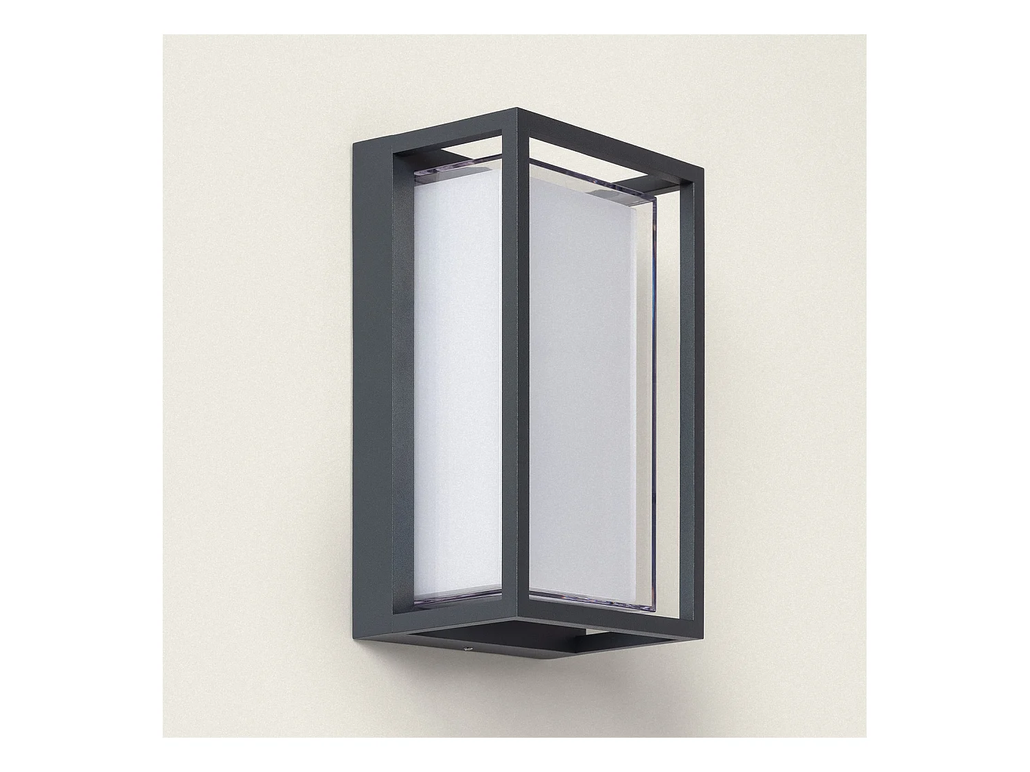 Applique murale extérieur LED à double diffuseur sélectionnable Calysta 12 W en aluminium CCT Sélectionnable Anthracite