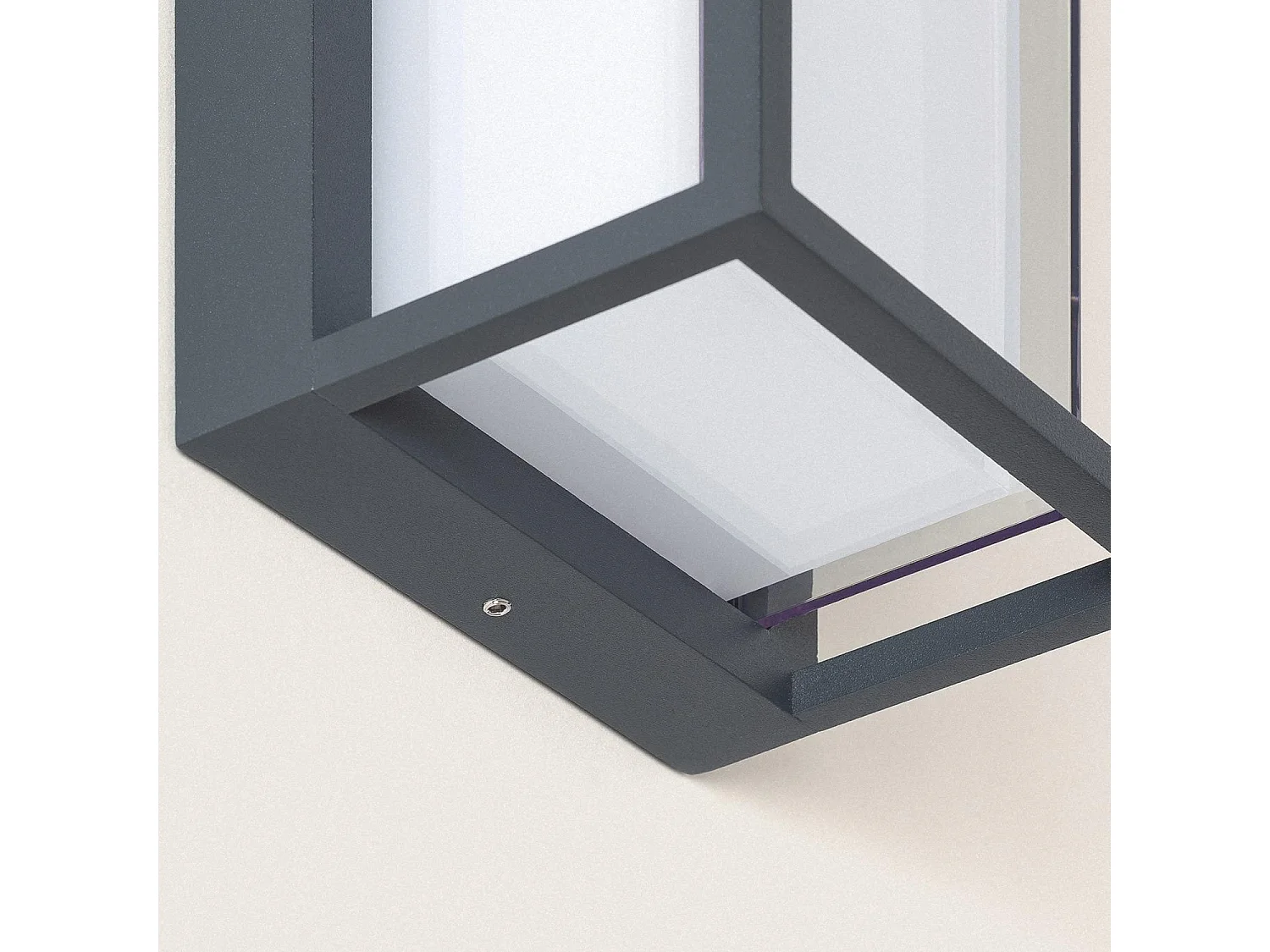 Applique murale extérieur LED à double diffuseur sélectionnable Calysta 12 W en aluminium CCT Sélectionnable Anthracite