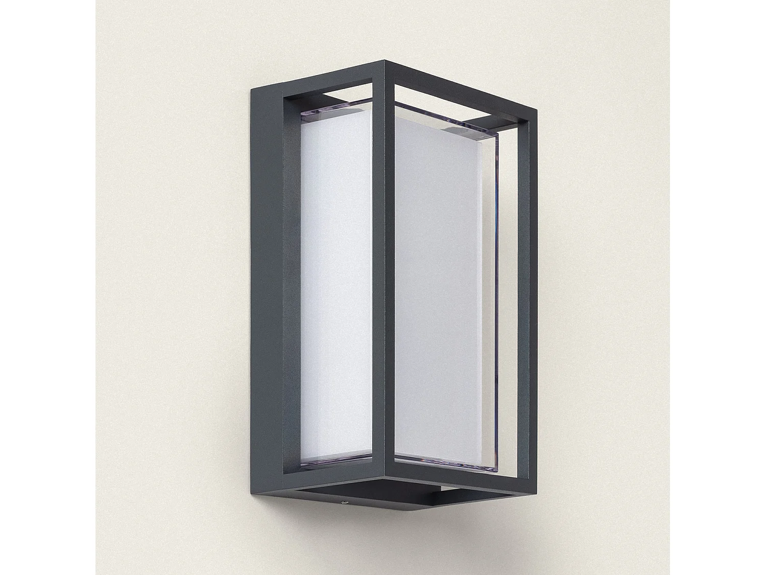 Applique murale extérieur LED à double diffuseur sélectionnable Calysta 12 W en aluminium CCT Sélectionnable Anthracite