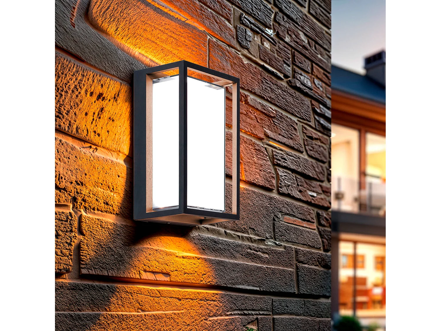 Applique murale extérieur LED à double diffuseur sélectionnable Calysta 12 W en aluminium CCT Sélectionnable Anthracite