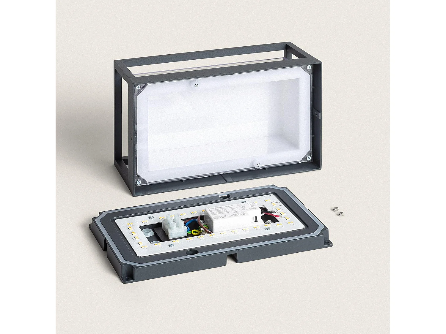 Applique da Parete per Esterni LED 12W Alluminio CCT Selezionabile Doppio Diffusore Arelien Large II Antracite