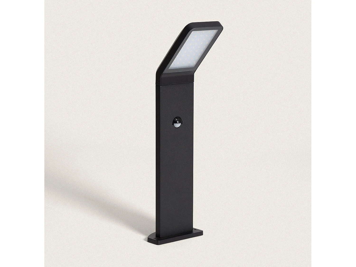 Baliza Exterior LED 9.5W Superficie Pie 50cm Aluminio con Detector de Movimiento Legacy Negro