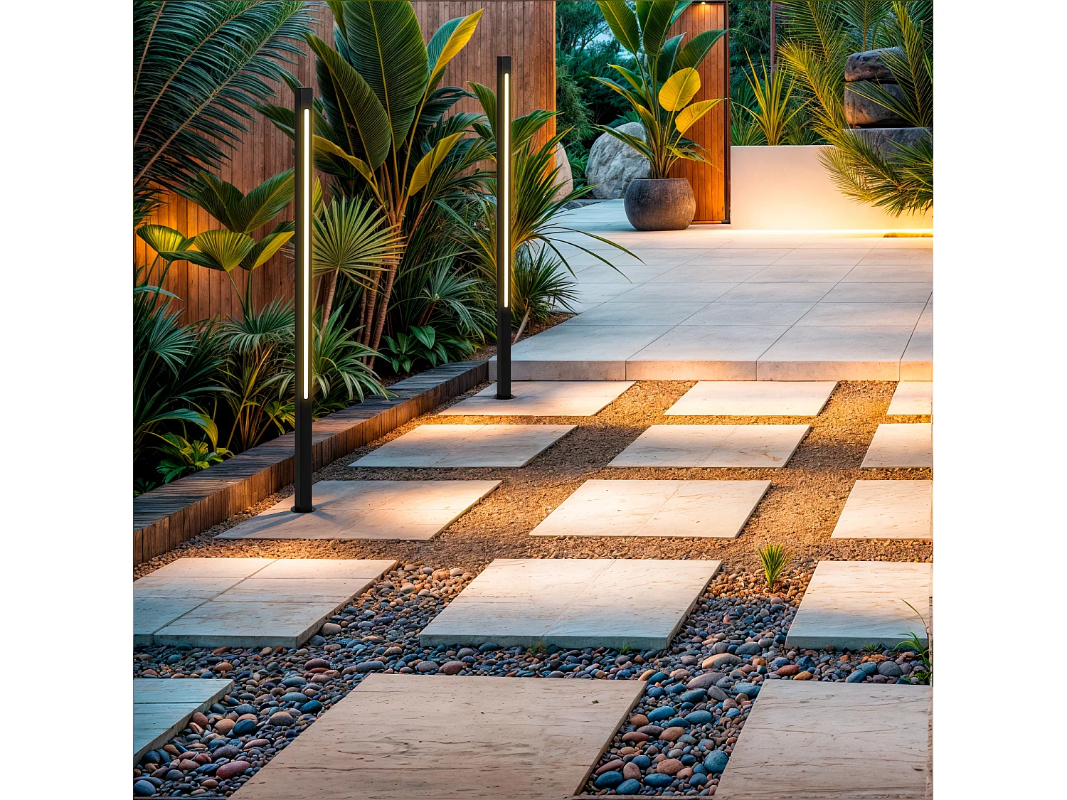 Baliza Exterior LED 12-24W 80-160 cm con Pincho Calax 800 mm
