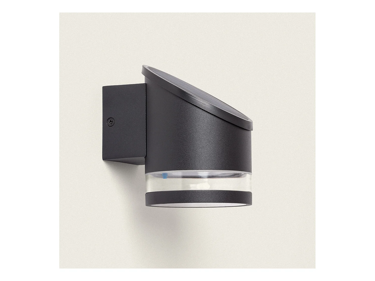 Applique Murale Extérieure Solaire LED Aluminium Eddan Noir