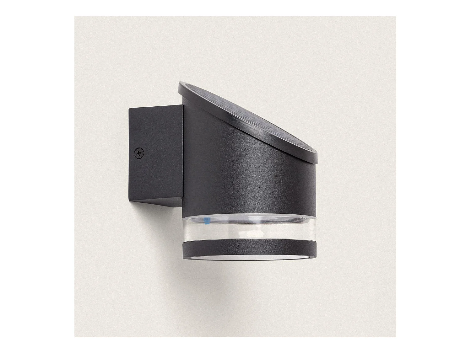 Applique Murale Extérieure Solaire LED Aluminium Eddan Noir