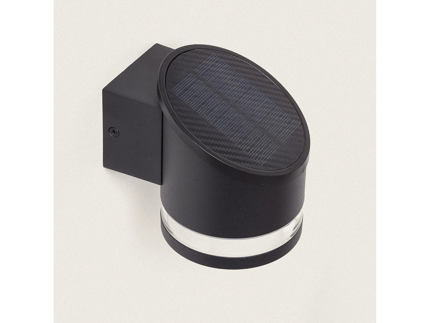 Applique Murale Extérieure Solaire LED Aluminium Eddan Noir