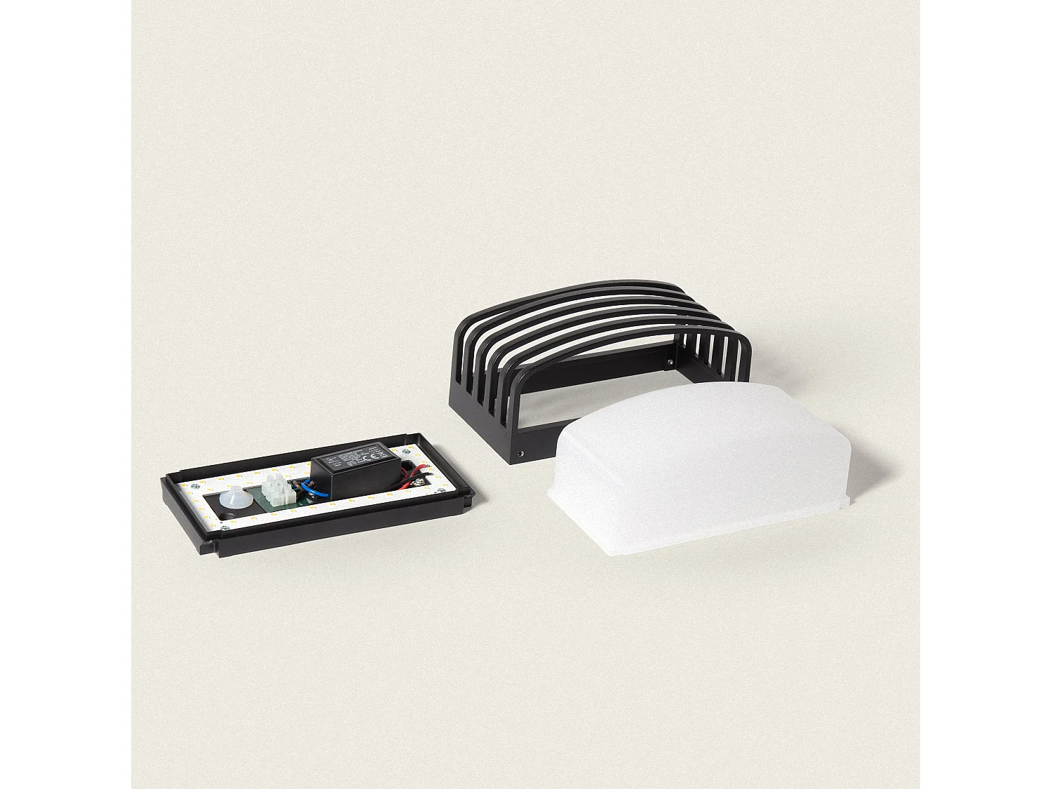 Applique Murale Extérieure LED 12W Éclairage Rectangulaire Noire Juli Noir