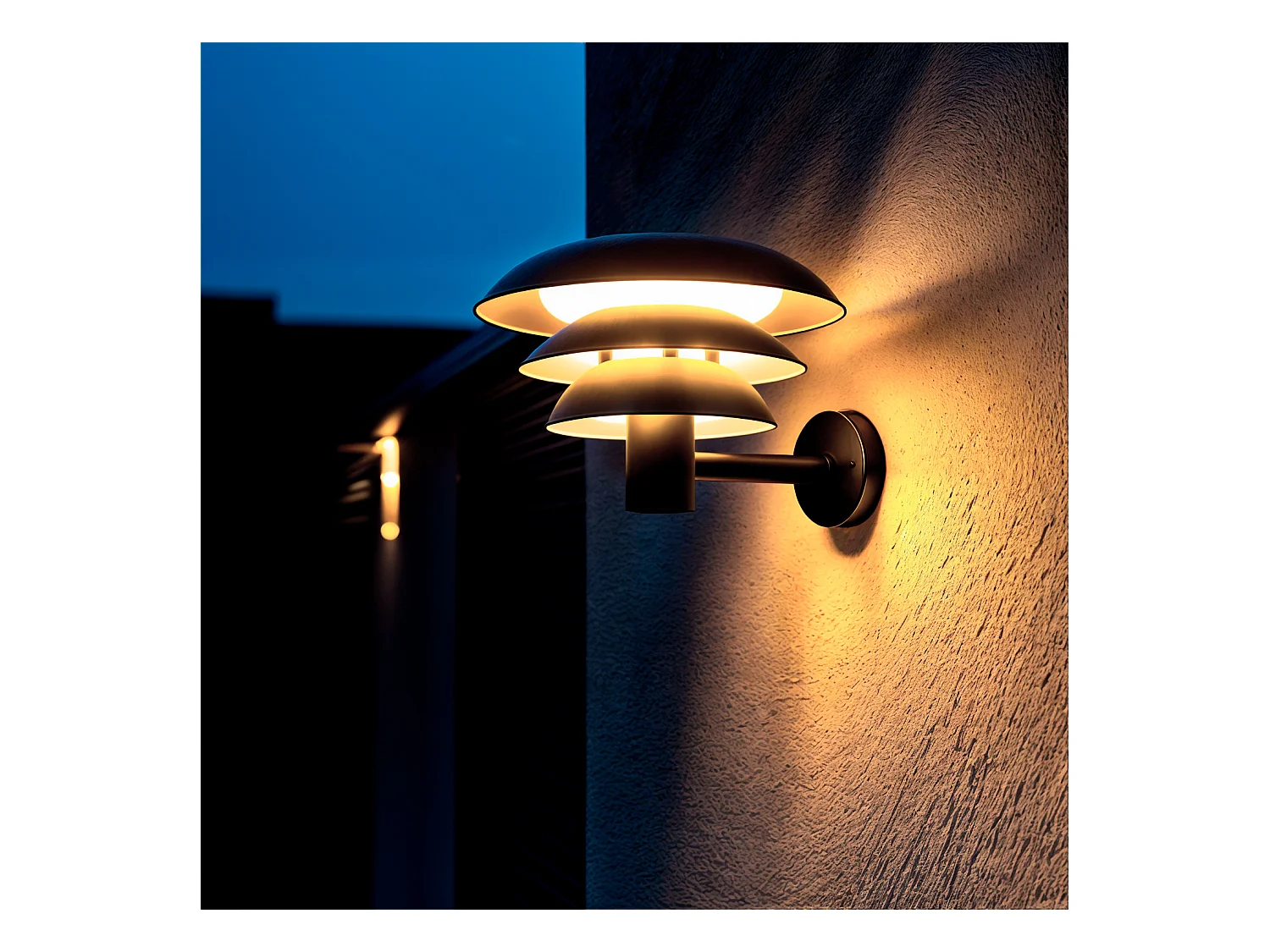 Applique da Parete per Esterni Solare LED 1,5W Alluminio Biel Nero