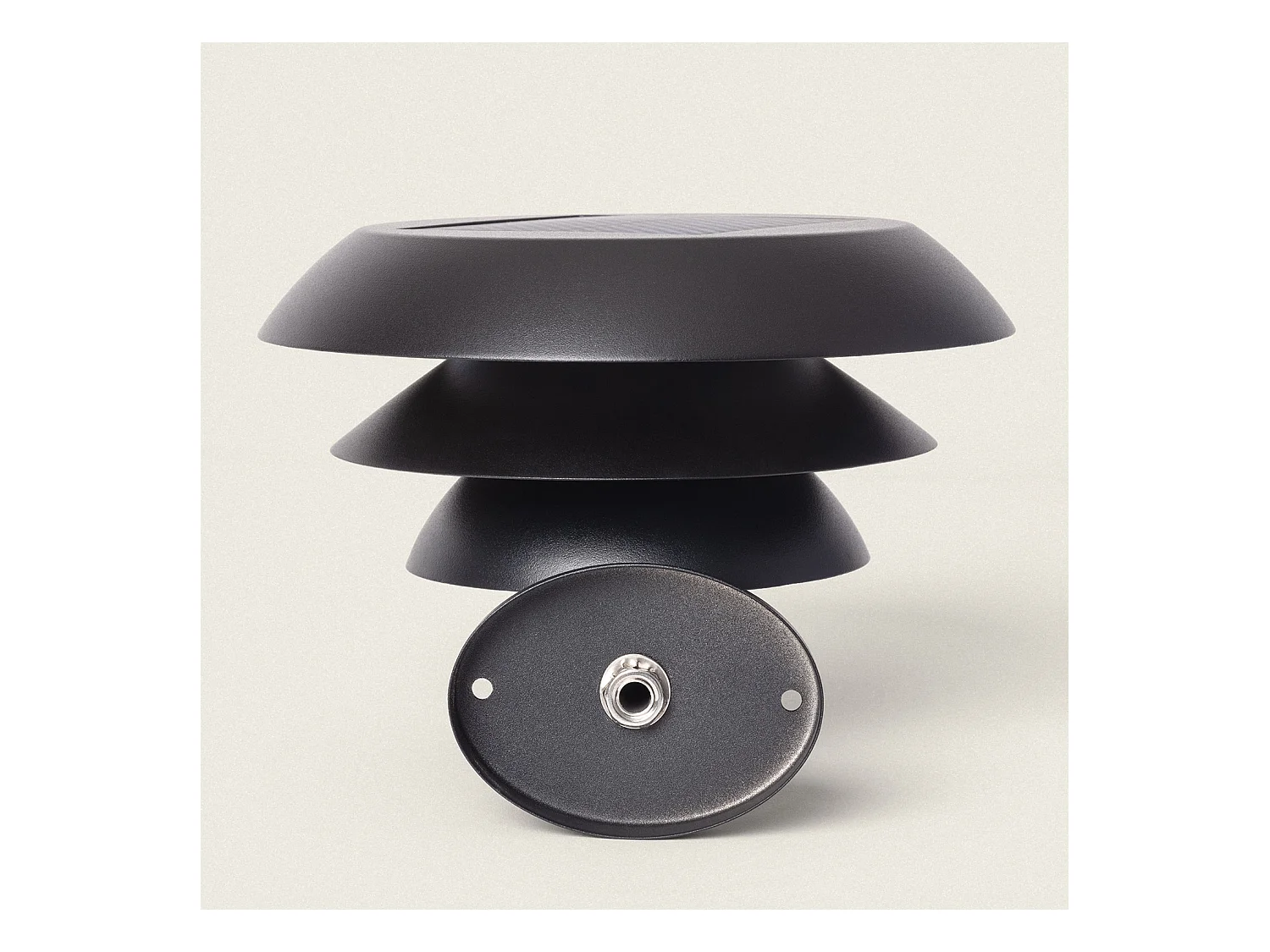 Applique da Parete per Esterni Solare LED 1,5W Alluminio Biel Nero