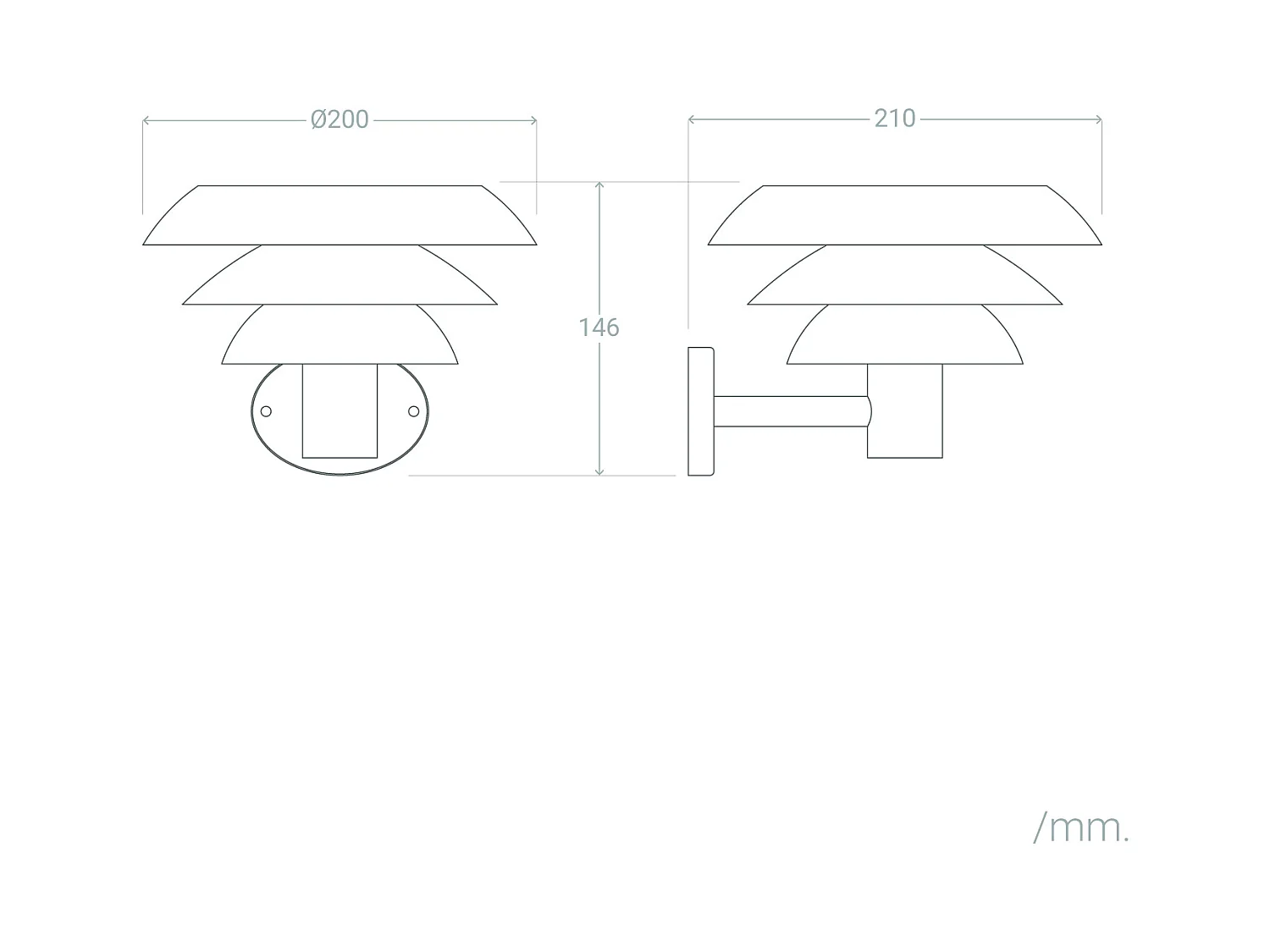 Applique da Parete per Esterni Solare LED 1,5W Alluminio Biel Nero