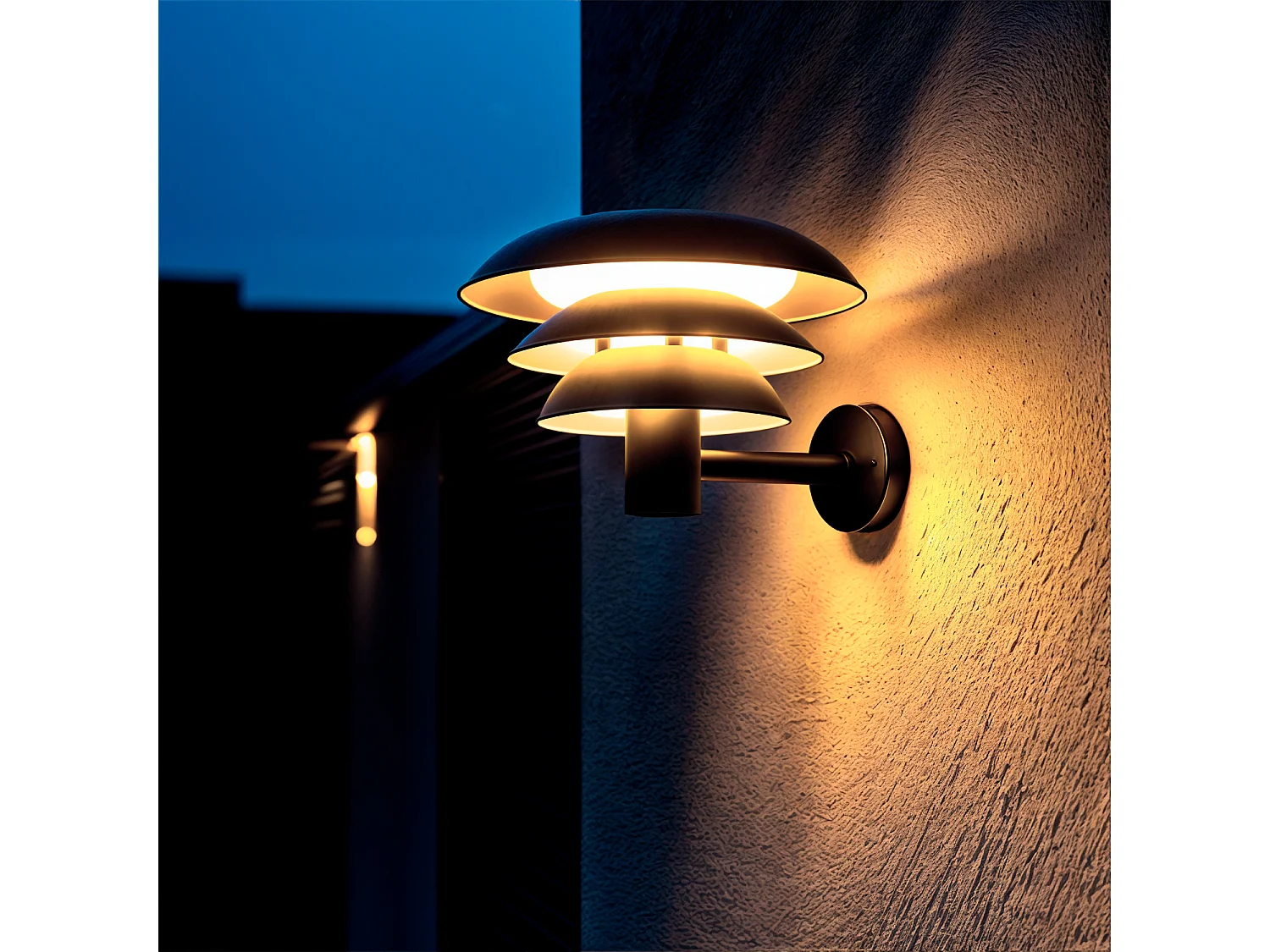 Applique Murale Extérieure Solaire LED 1.5W Aluminium Biel Noir