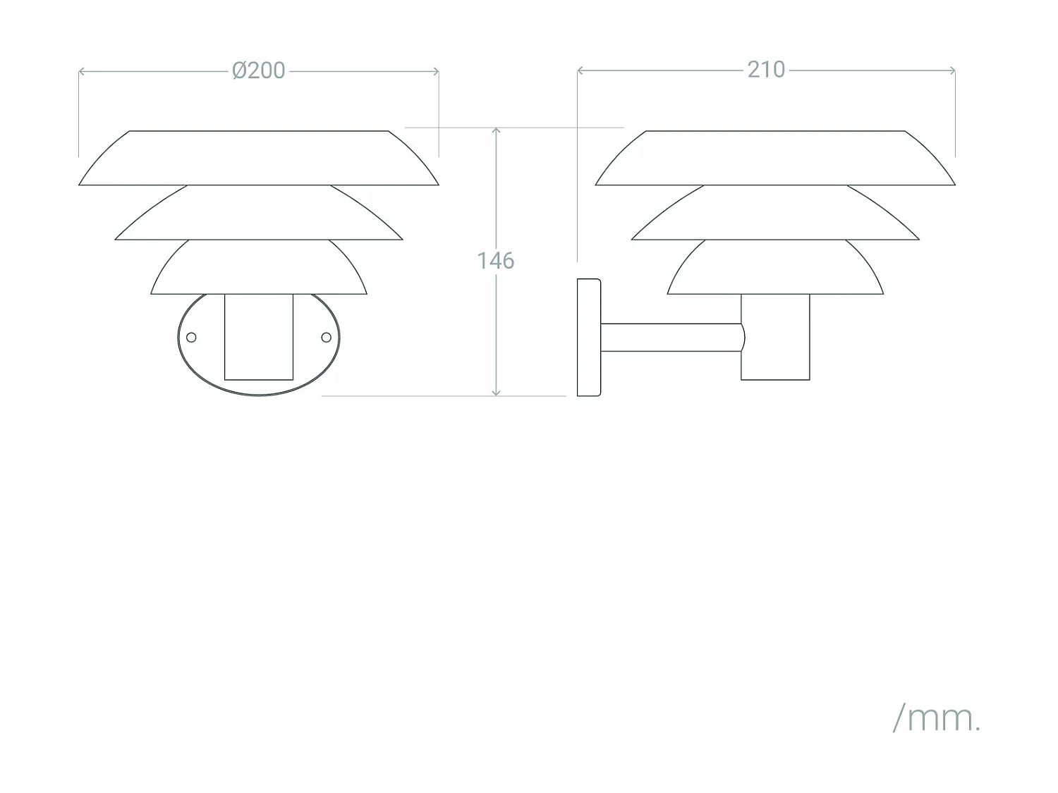 Applique Murale Extérieure Solaire LED 1.5W Aluminium Biel Noir