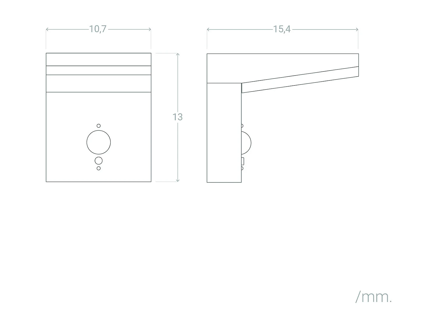 Applique da Parete per Esterni Solare LED 5W Alluminio con Sensore di Movimento Edwan Nero
