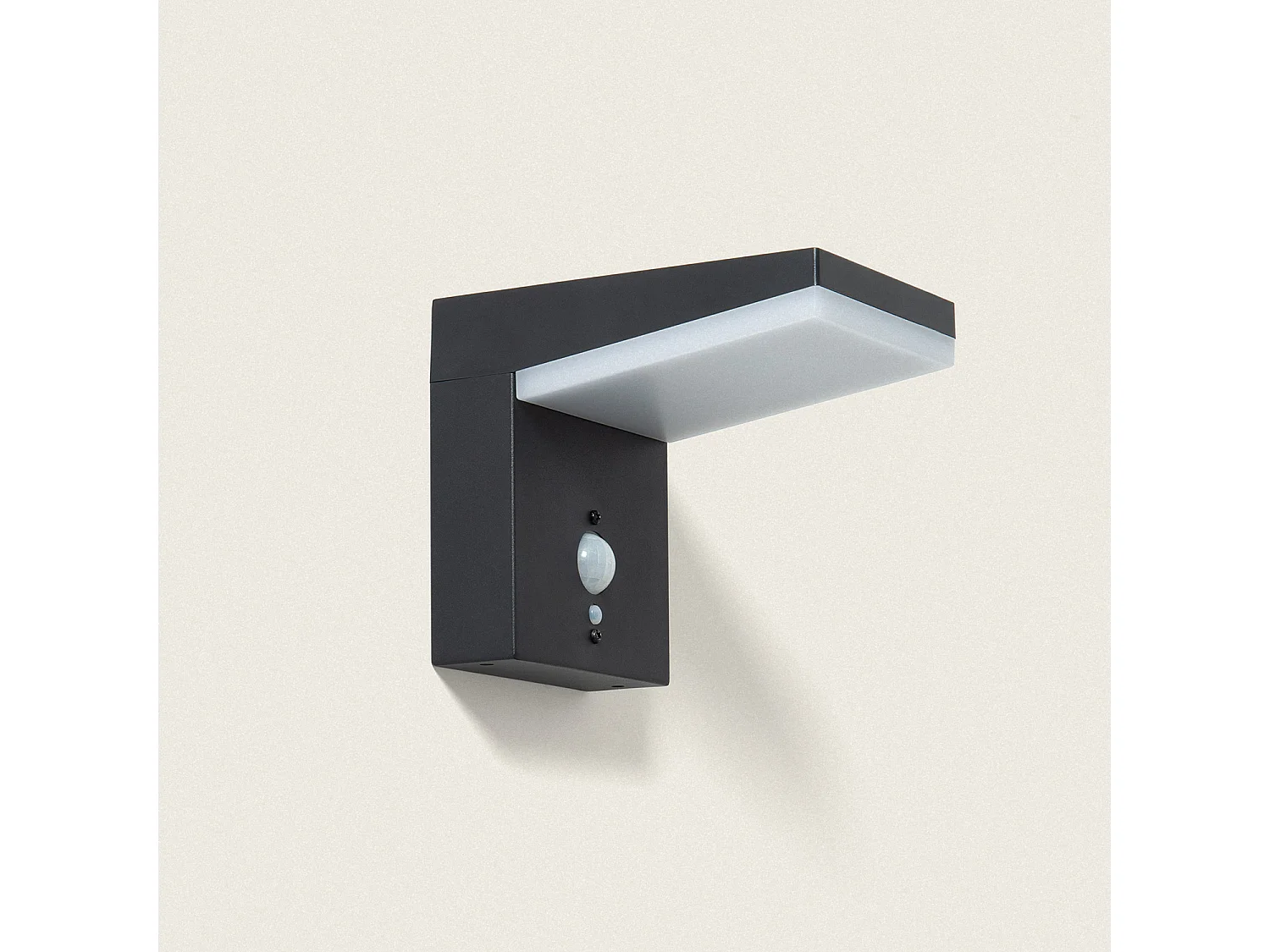 Applique Murale Solaire LED 5W Aluminium avec Détecteur de Mouvement Edwan Noir