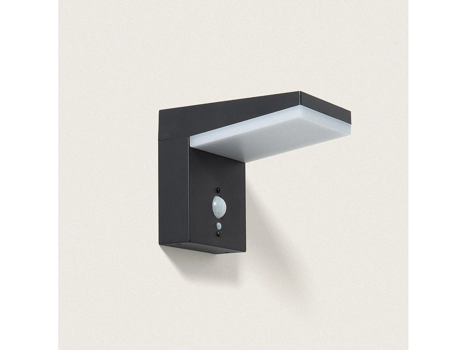 Applique Murale Solaire LED 5W Aluminium avec Détecteur de Mouvement Edwan Noir
