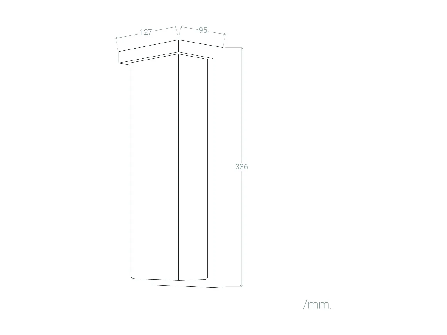Applique Murale LED Extérieure Aluminium Tyron 22W  4000K Noir Blanc neutre