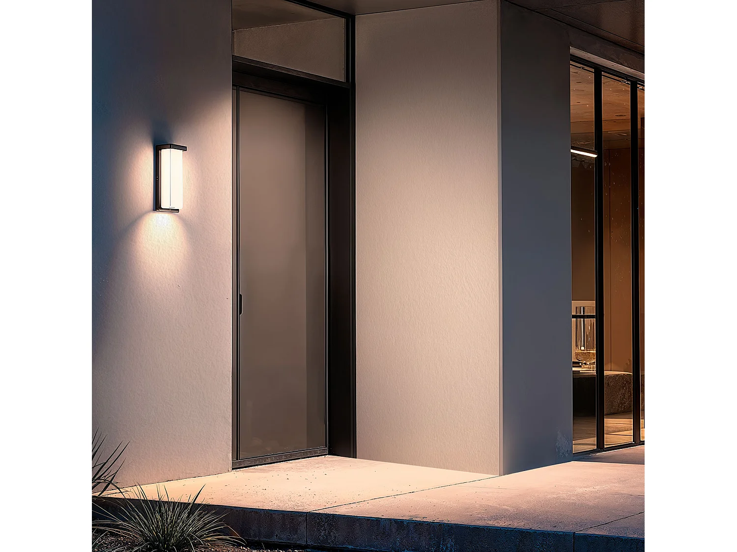 Applique da Parete per Esterni LED 22W Alluminio Tyron 4000K Nero Bianco Naturale