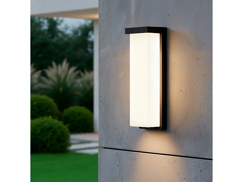 Applique Murale LED Extérieure Aluminium Tyron 22W  4000K Noir Blanc neutre