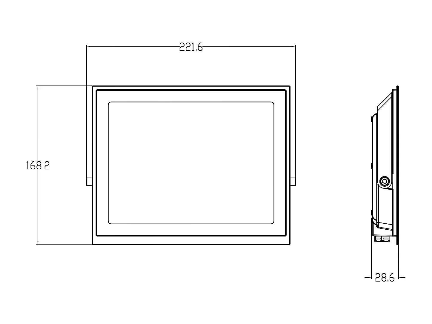 Projecteur LED 70W 120lm/W IP65 S3 3000K Non Noir Blanc chaud