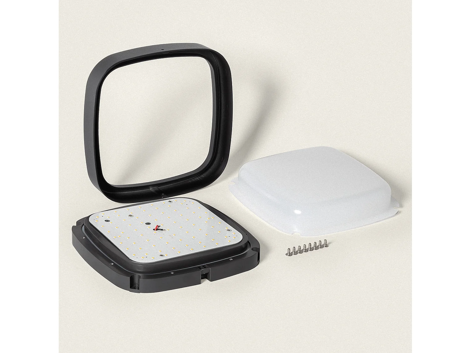 Applique da Parete per Esterni LED 12W Quadrata Nero Beilen Nero