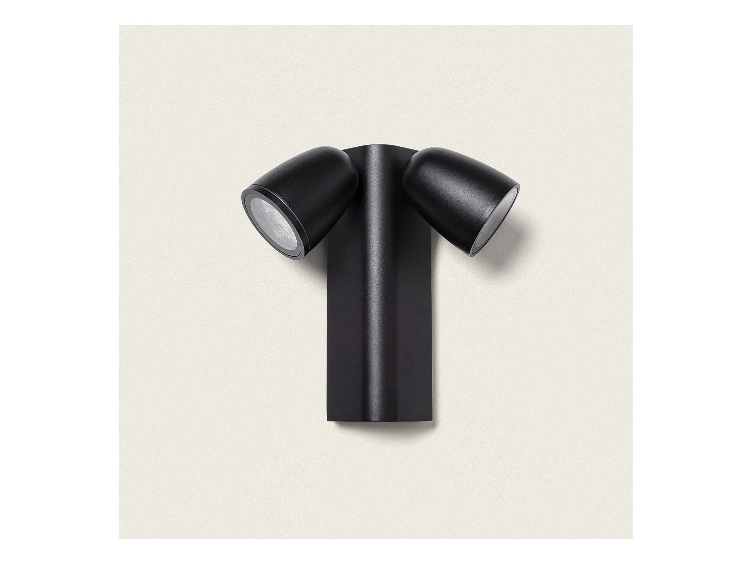 Applique Murale Extérieure Aluminium Abel Deux Spots Gris foncé