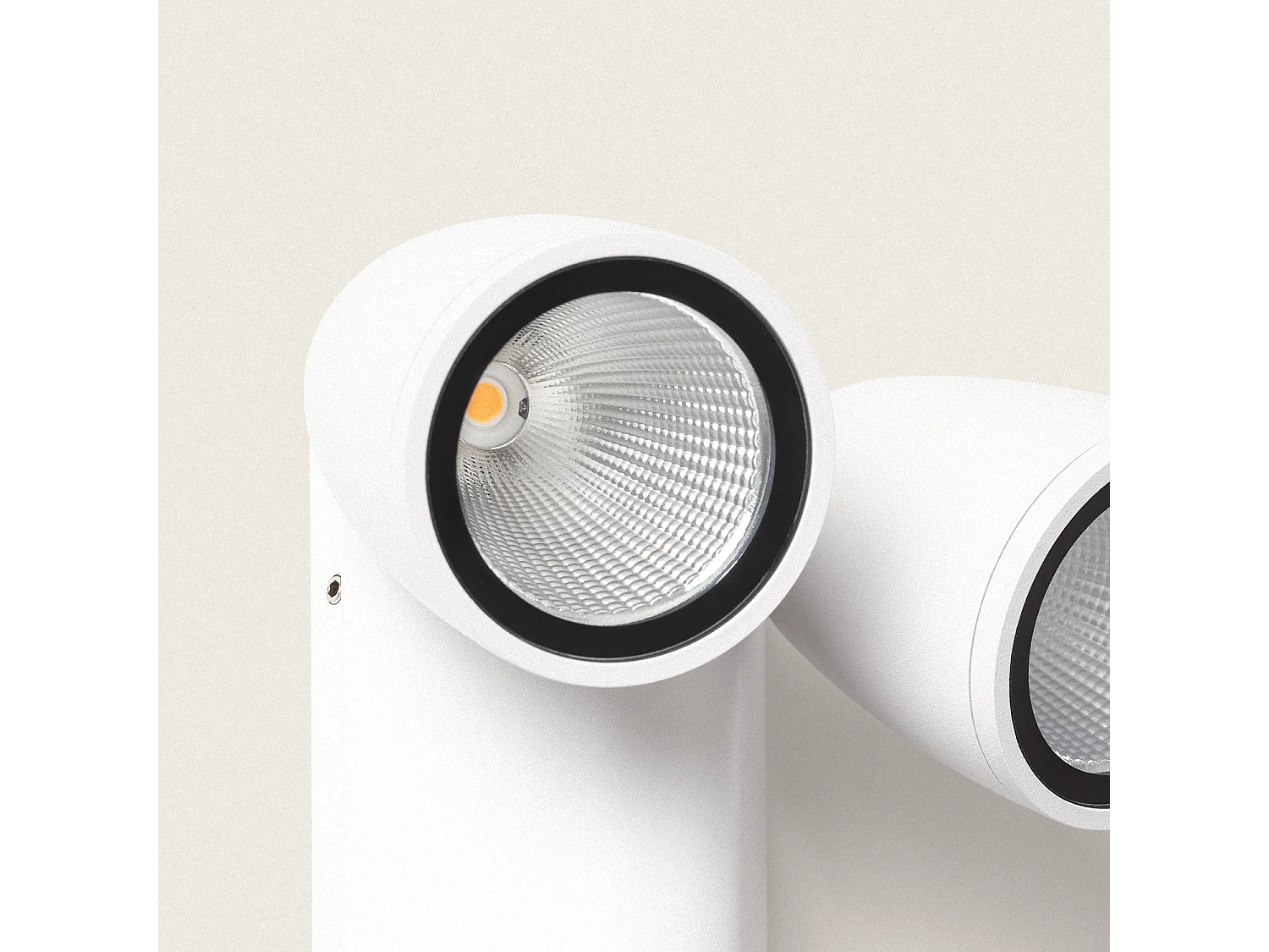 Applique da Parete per Esterni LED 12W Alluminio con Sensore di Movimento PIR Abel Due Faretti Bianco